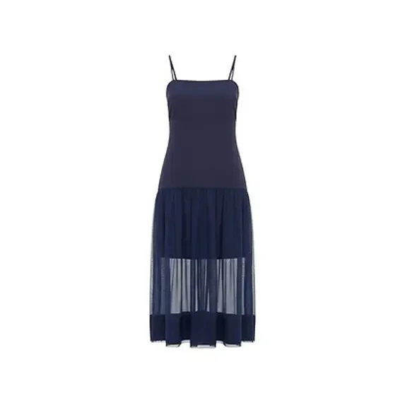 hyacinth house navy drop waist dawson midi dress Rodeo  Hyacinth House